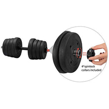 Load image into Gallery viewer, YAHEETECH 66 LB Weight Dumbbell Set Fitness Adjustable Cap Gym/Home Barbell Plates Body Workout for Women and Men Strength Training