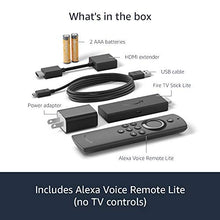 Load image into Gallery viewer, Fire TV Stick Lite with Alexa Voice Remote Lite (no TV controls), HD streaming device
