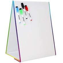 Load image into Gallery viewer, Tabletop Magnetic Easel & Whiteboard (2 Sides) Includes: 4 Dry Erase Markers. Drawing Art White Board Educational Kids Toy