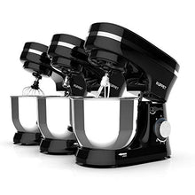 Load image into Gallery viewer, KUPPET Stand Mixer, 8-Speed Electric Mixer, Tilt-Head Food Mixer with Dough Hook, Wire Whip & Beater, 4.7QT Stainless Steel Bowl, Black
