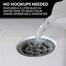 Load image into Gallery viewer, Farberware FDW05ASBWHA Complete Portable Countertop Dishwasher with 5-Liter Built-in Water Tank, 5 Programs, Baby Care, Glass & Fruit Wash-Black/White