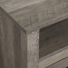 Load image into Gallery viewer, Walker Edison Furniture Company Rustic Wood and Glass Tall Fireplace Stand 64" Flat Screen Universal TV Console Living Room Storage Shelves Entertainment Center, 32 Inches, Gray Wash