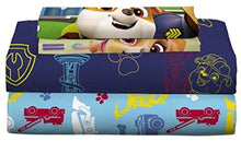 Load image into Gallery viewer, Paw Patrol Full Sheet Set with Reversible Pillowcase, 4 Piece for Standard Full Size Bed, Blue