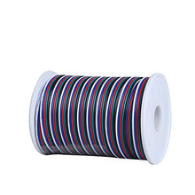 Load image into Gallery viewer, C-able 65.6ft(20m) RGBW Wire Extension Cable with Spool, 12V RGBW 5Pin Led Lights Wires Strip Kit Extend Wire for 5050 3528, with 8PCS RGBW Led Strip Connectors