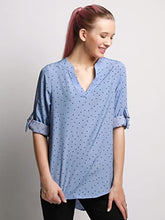 Load image into Gallery viewer, roswear Women's Long Sleeve Professional Work Blouse Shirt Baby Blue M