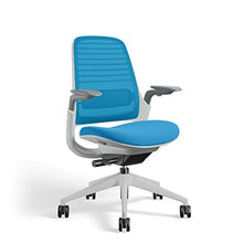 Load image into Gallery viewer, Series 1 Task Chair by Steelcase | Seagull Frame, Congent Connect Upholstery, 3D Microknit Back | Fully Adjustable Arms | Carpet Casters (Blue Jay)