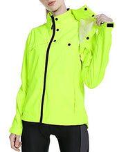 Load image into Gallery viewer, BALEAF Women's Cycling Jacket Waterproof Rain Bike Jackets Wind Breakers Removable Sleeves Running Lightweight Fluorescent Yellow Size L