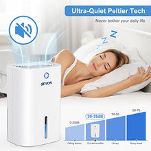 Load image into Gallery viewer, SEAVON Dehumidifiers for Home, 2200 Cubic Feet (215 sq ft), Portable Compact 27oz Capacity Quiet Mini Dehumidifier for Bedroom, Basements, Bathroom, Garage, Wardrobe Closet, Kitchen, Office, RV