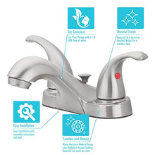 Load image into Gallery viewer, Aqua Vista 15-B42WP-BN-AV Two Handle Bathroom Sink Faucet, Brushed Nickel