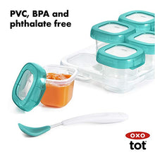 Load image into Gallery viewer, OXO Tot Baby Blocks Food Storage Containers, Teal, 2 Ounce