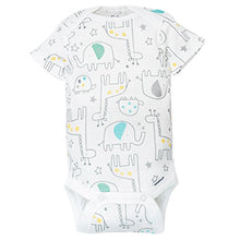 Load image into Gallery viewer, Gerber Baby Girls' 4-Pack Short Sleeve Onesies Bodysuits (0-3 Months, Gray)