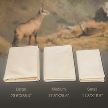 Load image into Gallery viewer, (3 Pack) Car Natural Chamois Cleaning Cloth, RIVERLAKE Genuine Deerskin Leather Auto Car Wash Drying Towel,Super Absorbent,3 Available Sizes.L/M/S (L/M/S 3IN1)