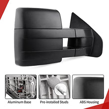 Load image into Gallery viewer, YITAMOTOR Towing Mirrors Compatible with Ford F150 Power Heated with LED Signal and Puddle Light Tow Mirrors (Pair set), Replacement for 2007 - 2014 Ford F150 Series Pickup