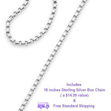 Load image into Gallery viewer, Peora London Blue Topaz Princess Cut Pendant Necklace Sterling Silver 3.00 Carats