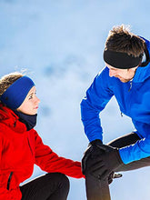 Load image into Gallery viewer, 4 Pieces Ear Warmer Headband Elastic Button Headband Winter Ear Muff Headband (Classic Patterns, Rose Red, Red, Dark Grey, Royal Blue)