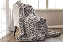 Load image into Gallery viewer, ColeyBear Weighted Chunky Knit Blanket for Home Decor, Bedroom Decor, and Boho Decor | Chunky Yarn Weighted Blankets 100% Guaranteed Not to Shed | Weighted Blanket | Queen Blanket 60" X 80"