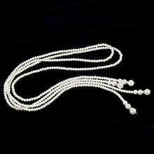 Load image into Gallery viewer, BABEYOND Art Deco Fashion Faux Pearls Necklace 1931s Flapper Beads Cluster Long Pearl Necklace for Gatsby Costume Party