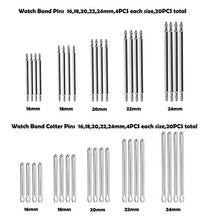 Load image into Gallery viewer, Watch Band Strap Link Pins Remover Repair Tool,24 in 1 Kit with 6 Extra Tips Replacement,20PCS Cotter Pin,Spring Bar Tool Set,1PCS Head Hammer