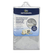 Load image into Gallery viewer, Serta Sertapedic Plush Contoured Changing Pad Cover Super Soft and Comfy for Baby, Grey