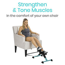 Load image into Gallery viewer, Vive Desk Bike Cycle - Foot Pedal Exerciser - Foldable Portable Foot, Hand, Arm, Leg Exercise Pedaling Machine - Folding Mini Stationary Bike Pedaler, Fitness Rehab Gym Equipment (Teal)