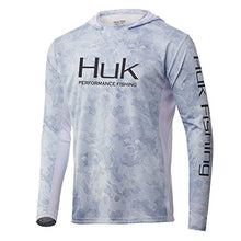 Load image into Gallery viewer, Huk Men's Icon X Camo Hoodie | Long-Sleeve Performance Shirt with UPF 30+ Sun Protection, Kenai, Medium