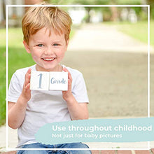 Load image into Gallery viewer, Baby Milestone Blocks - USA Certified Non Toxic Age Blocks for Baby Pictures - All 52 Weeks - Eco Friendly Natural Wood Newborn Gift for Baby Boy or Girl - Monthly Milestone Blocks for Photos