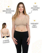 Load image into Gallery viewer, Kindred Bravely Simply Sublime Seamless Nursing Bra for Breastfeeding | Wireless Maternity Bra (Beige, Medium)
