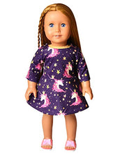 Load image into Gallery viewer, Long Sleeve Unicorn Dresses for Toddler Girls Casual Summer Sun Dresses 7 16