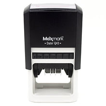 Load image into Gallery viewer, MaxMark Q43 (Large Size) Date Stamp with"Approved" Self Inking Stamp - Blue Ink