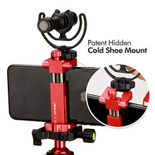 Load image into Gallery viewer, Ulanzi ST-03 Metal Smart Phone Tripod Mount with Cold Shoe Mount and Arca-Style Quick Release Plate for iPhone Xs X 8 7 Plus Samsung Huawei,Cell Phone Tripod Holder Clip Adapter (Red)