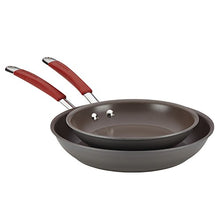 Load image into Gallery viewer, Rachael Ray 87633 Cucina Hard Anodized Nonstick Frying Pan Set / Fry Pan Set / Hard Anodized Skillet Set - 9.25 Inch and 11.5 Inch, Gray