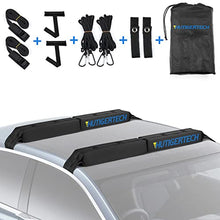 Load image into Gallery viewer, Universal Soft Car Roof Rack Pads for Kayak Surfboard SUP Canoe Snowboard Paddle Board with 15FT Tie-Down Straps, 2 Tie Down Rope, 2 Quick Loop Strap and Storage Bag, Suit Cars, SUV, Trucks
