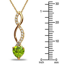 Load image into Gallery viewer, The Diamond Deal Lab Created 6.00MM London Blue Topaz Gemstone December Birthstone Heart and Diamond Accent Pendant Necklace Charm in 10k SOLID White Gold