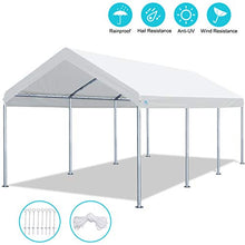 Load image into Gallery viewer, ADVANCE OUTDOOR 10 x 20 FT Heavy Duty Carport Car Canopy Garage Boat Shelter Party Tent, Adjustable Height from 6.0ft to 7.5ft, White
