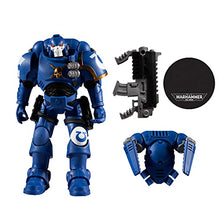 Load image into Gallery viewer, McFarlane Toys Warhammer 40,000 Ultramarines Reiver with Bolt Carbine & Base 7" Action Figure