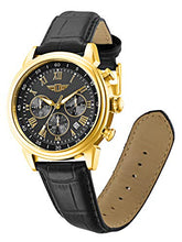 Load image into Gallery viewer, Invicta Men's 90242-003 Invicta I 18k Gold-Plated Stainless Steel Watch with Black Leather Band