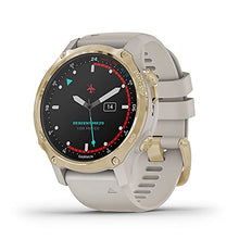 Load image into Gallery viewer, Garmin Descent Mk2S, Smaller-Sized Watch-Style Dive Computer, Multisport Training/Smart Features, Light Gold with Light Sand Silicone Band, (010-02403-00)
