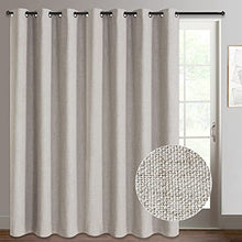 Load image into Gallery viewer, Rose Home Fashion Sliding Door Curtains, Primitive Linen Look 100% Blackout Curtains, Thermal Insulated Patio Door Curtains-1 Panel (100x84 Beige)