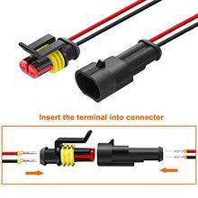 Load image into Gallery viewer, 20 Kits 2 Pin Wire Connector 16-22 AWG Automotive Electrical Connectors Groups 2 Pin Wire Plug Connector Replacement