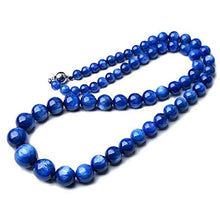 Load image into Gallery viewer, DUOVEKT Natural Blue Kyanite Necklace For Women and Men Crystal Stone 6mm-12mm Round Beads Stretch Jewelry AAAAA
