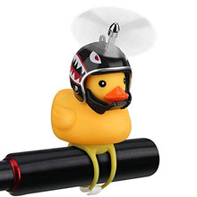 Load image into Gallery viewer, NEKRASH Duck Bike Bell, Rubber Duck Bicycle Accessories with LED Light, Cute Propeller Handlebar Bicycle Horns for Kids Toddler Children Adults Sport Outdoor