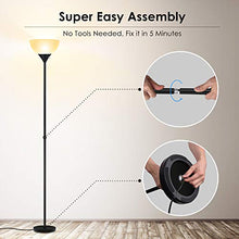 Load image into Gallery viewer, Floor Lamp - Standing Lamp, 9W LED Floor Lamp, Energy Saving & 50,000hrs Long Lifespan, 3000K Warm White, Eye-Caring, Torchiere Floor Lamps for Bedroom, Living Room, Office, Reading, Black Floor Lamps