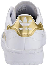 Load image into Gallery viewer, adidas Originals Women's Team Court Sneaker, FTWR White/Gold met./FTWR White, 11 M US