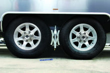 Load image into Gallery viewer, EAZ LIFT Heavy Duty Wheel Stop with Ratchet Wrench- Stabilizes Your Truck by Securing Tandem Tires to Prevent Movement Spaced 3-10" Apart- Large (44662)