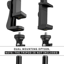 Load image into Gallery viewer, Universal Phone Tripod Mount (2 Pack) 1/4" Screw Adapter Cell Phone Holder with Adjustable Clamp Compatible with iPhone, Samsung, and All Phones, Camcorder,Selfie Monopod and More.