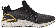 Load image into Gallery viewer, adidas Men's Solarthon Primegreen Spikeless Golf Shoes, Core Black/Purple/Solar Gold, 13