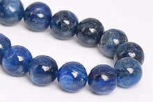 Load image into Gallery viewer, TOMOHO- 10MM Genuine Natural Blue Kyanite Beads Grade Round Loose Beads 7.5"- Jewelry for Making DIY Beads, Bracelets, Necklaces.