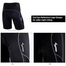 Load image into Gallery viewer, Sportneer Men's Cycling Shorts Biking Bike Bicycle Pants Half Pants 4D Coolmax Padded, Comfort, Breathable & Absorbent Black