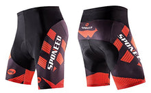 Load image into Gallery viewer, sponeed Bicycle Shorts for Men Gel Padded Underwear Cycle Pants Triathlon Tights Asian XL US L Red