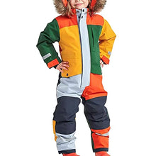 Load image into Gallery viewer, Kids Girls Boys One Piece Snowsuits Waterproof Windproof Winter Outdoor Overalls Snowboarding Ski Suits Jumpsuits